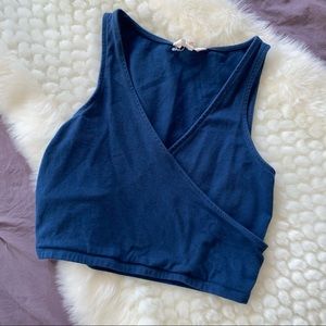 Dark blue crop top